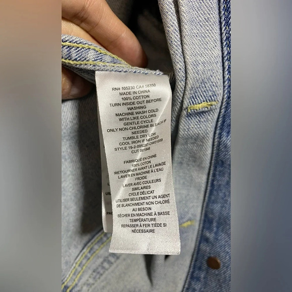 NWT Current/Elliott Light Wash Boulder Jean Jacket Dream Water Size 2 (Medium) - Picture 14 of 14